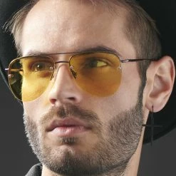 Buy 🎁 Paul Riley Brown & Yellow Aviator 👓 Sunglasses 🤩 -Cheap BAGS FOR MEN Store rst megashoot sunglasses 13907 2 bm1