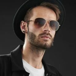 Flash Sale 🧨 Paul Riley Gold-Tone & Terracotta Aviator 👓 Sunglasses 🤩 -Cheap BAGS FOR MEN Store rst megashoot sunglasses 13914 2