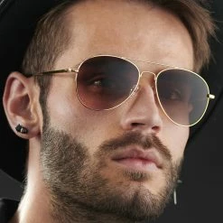 Flash Sale 🧨 Paul Riley Gold-Tone & Terracotta Aviator 👓 Sunglasses 🤩 -Cheap BAGS FOR MEN Store rst megashoot sunglasses 13914 2 bm1