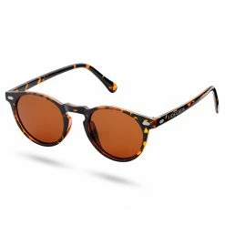 Deals 😍 Sidegren Tortoise Shell & Brown Round Polarised 👓 Sunglasses 🎉