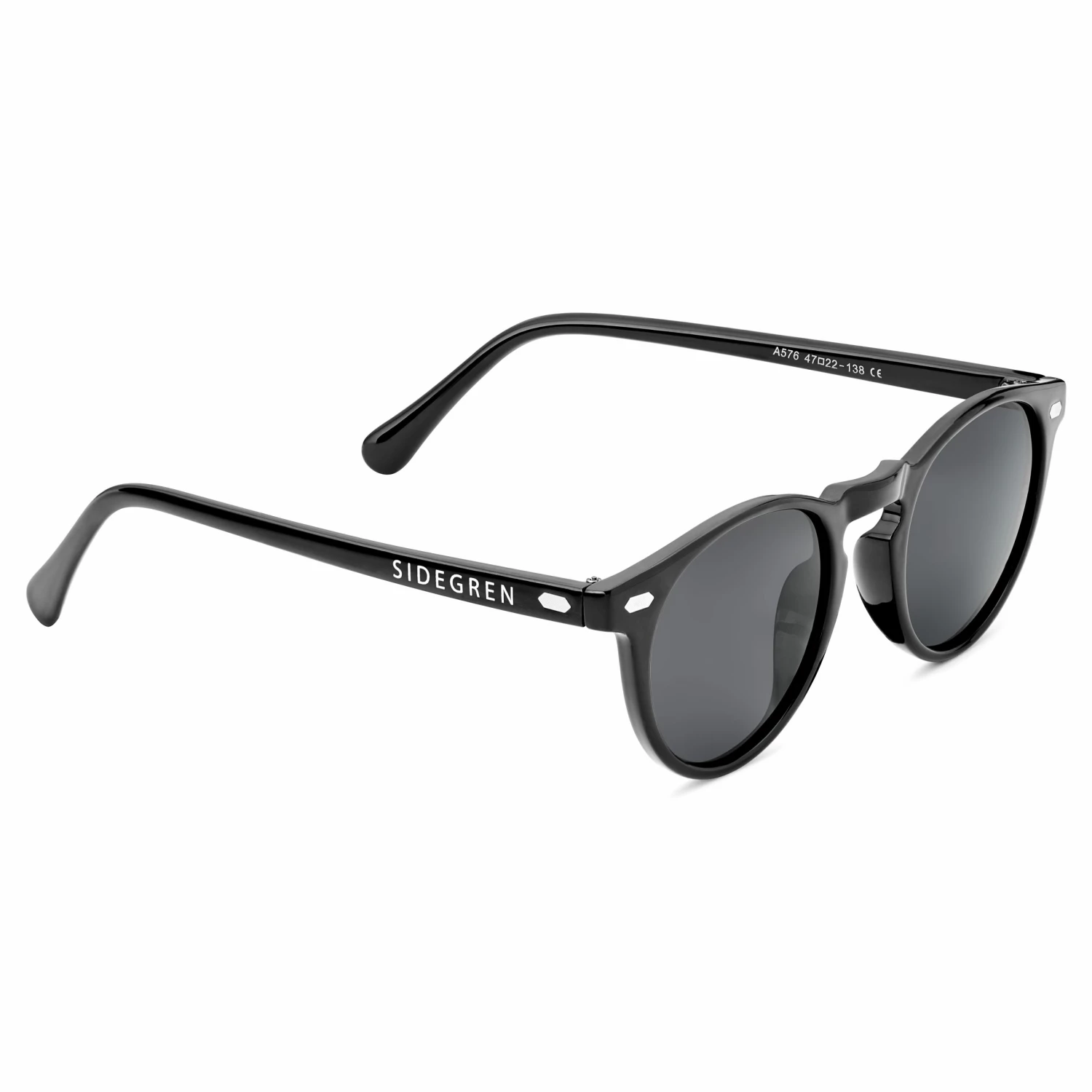 New ๐ Sidegren Black & Gunmetal Retro Round Polarised ๐ Sunglasses โ 6 New ๐ Sidegren Black & Gunmetal Retro Round Polarised ๐ Sunglasses โ - Image 6