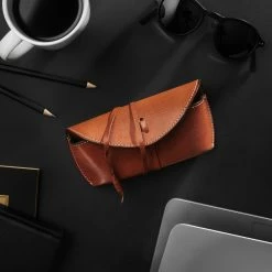 Best Sale 🔥 Salt & Hide Rusty Brown Leather Glasses Case ⭐ -Cheap BAGS FOR MEN Store ste megashoot glasses 13325 2