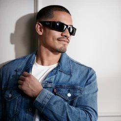 Top 10 🎉 Moody Mason Black & Black Rectangular 👓 Sunglasses 🤩 -Cheap BAGS FOR MEN Store ste megashoot sunglasses 44 22804