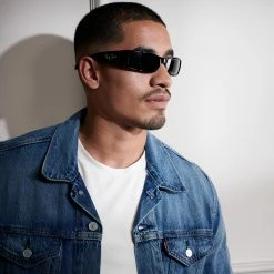 Deals ✔️ Moody Mason Black & Black Slim 👓 Sunglasses 🧨 -Cheap BAGS FOR MEN Store ste megashoot sunglasses 46 22806