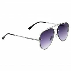 Budget 🔥 Seizmont Silver-Tone & Dark Purple Gradient Aviator 👓 Sunglasses 🔔 -Cheap BAGS FOR MEN Store sz9 3