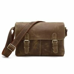 Budget 🛒 Delton Bags Retro Cognac Leather Messenger Bag 😀 -Cheap BAGS FOR MEN Store taske 1 2