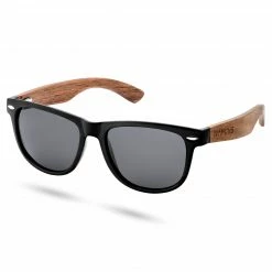 Hot Sale 🥰 Waykins Black & Brown Wood Polarised Retro 👓 Sunglasses 💯