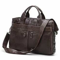 Best Pirce 🧨 Delton Bags Dark Brown Leather Laptop Bag 👍